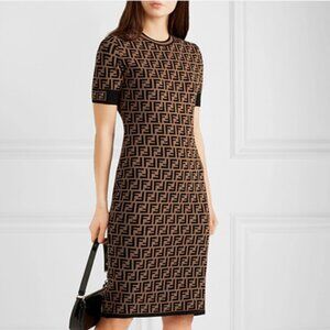 Fendi Women's Brown & Black 'forever ' Dress